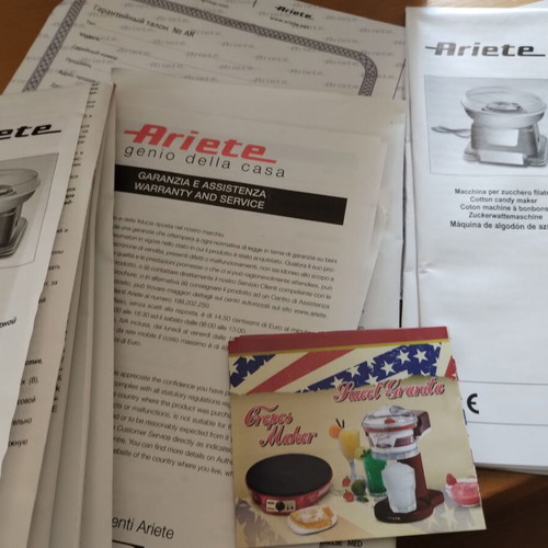 Ariete 2971 Cotton Candy Maker like new