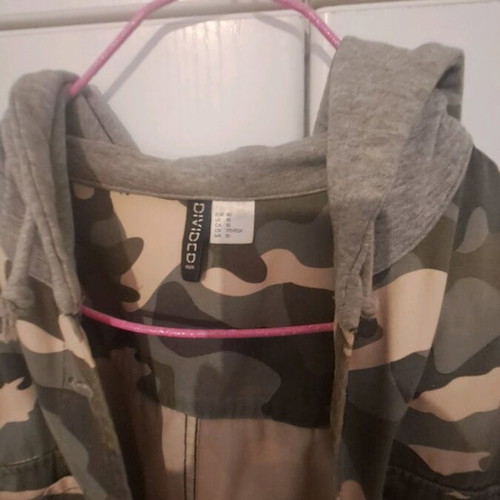 Women's military-style jacket large HM like new with hood