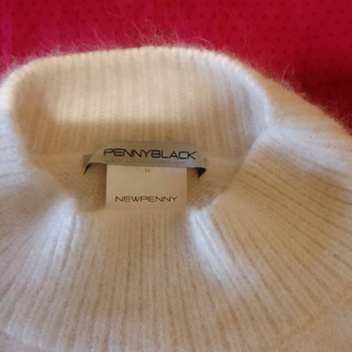 Pennyblack women's sweater new, ecru with green and brown stripes, size L