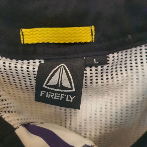 Firefly swim shorts with patterns size L like new, black and purple
