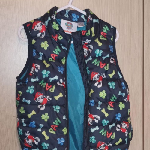 Paw Patrol sleeveless jacket size 104, 3-4 years like new