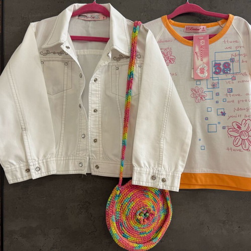 Girls' clothing set for 4-5 years like new, spring/summer