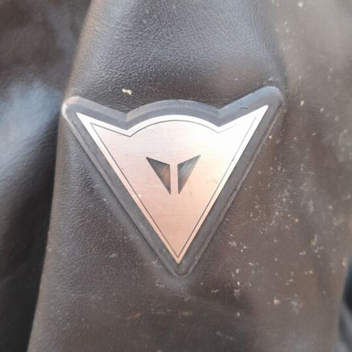 Dainese leather motorcycle jacket used with protection and removable lining