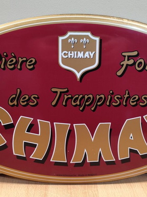 Chimay μπίρα μεταλλική διαφημιστική πινακίδα σαν καινούργιο