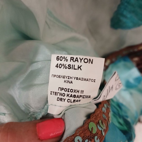 Petrol dress M Billy Sabbado silk-rayon blend like new