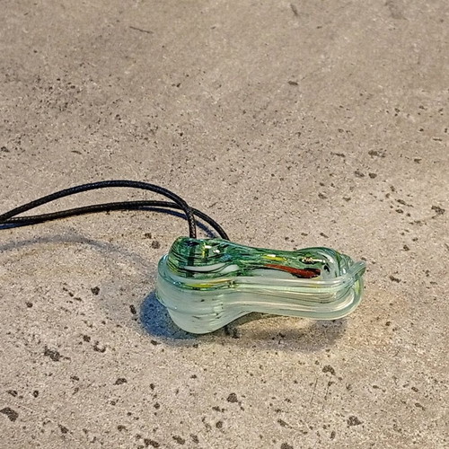 Glass pendant like new, green