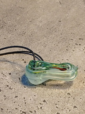 Glass pendant like new, green
