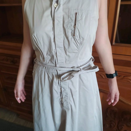 Sarah Lawrence dress used, summer gabardine gray, size XXL