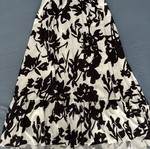 Maxi dress with cut-out waist black and white floral print like new