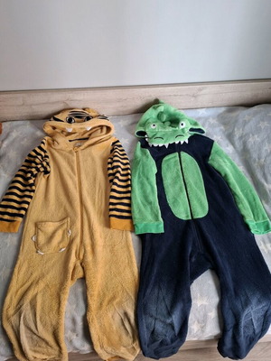 Ολόσωμες παιδικές fleece φόρμες μεταχειρισμένες, πακέτο 2, 10 ετών