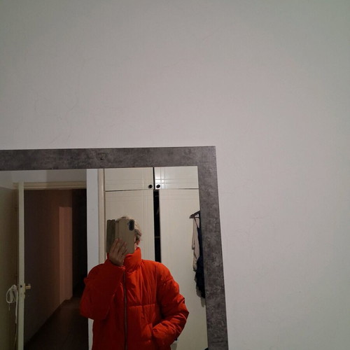 Only Red Puffer Jacket like new, short style with high collar
