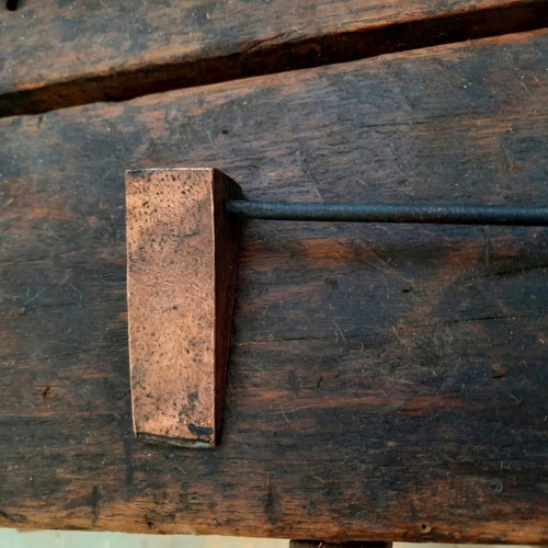 Set of 3 Antique Blacksmith Tools used, 1930-1960, copper soldering iron