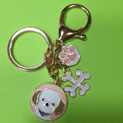 Dog paw bone keychain new
