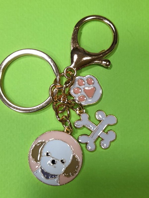 Dog paw bone keychain new