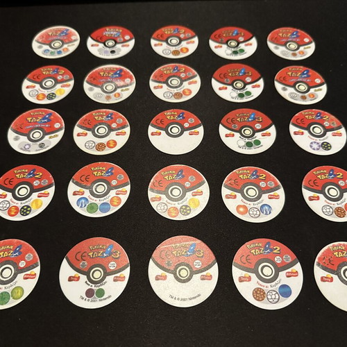Pokémon tazos pack of 25 pieces used