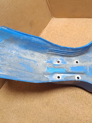 Yamaha front fender motocross enduro, white painted blue