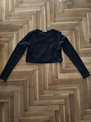 Crop μπλουζάκι MindYourStyle σαν καινούργιο, μαύρο, μέγεθος XS