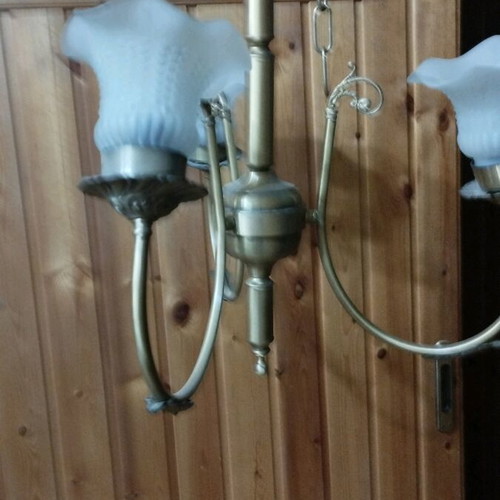Bronze ceiling light three-light used