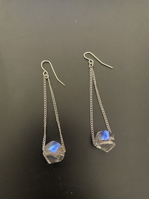 Accessorize earrings silver, like new, dangle
