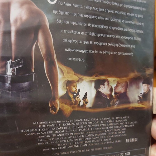 Dvd Hero Wanted like new, action adventure crime