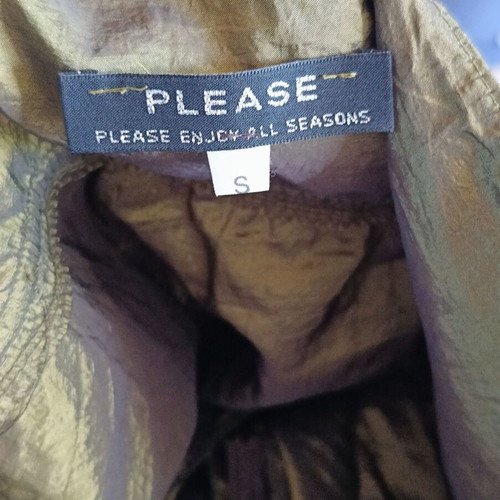 "Please" mini skirt with ruffles S like new, green