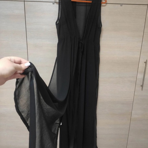 Brand new - Long sleeveless kimono coat beach coverup summer sarong slit