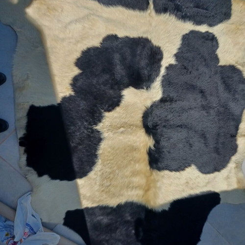 Cowhide rug used, natural pattern 2.20x2m
