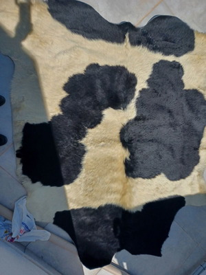 Cowhide rug used, natural pattern 2.20x2m