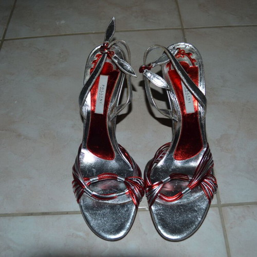 Pollini silver summer sandals like new, leather