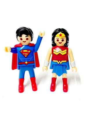 Playmobil DC Maxi Figures Superman & Wonder Woman like new