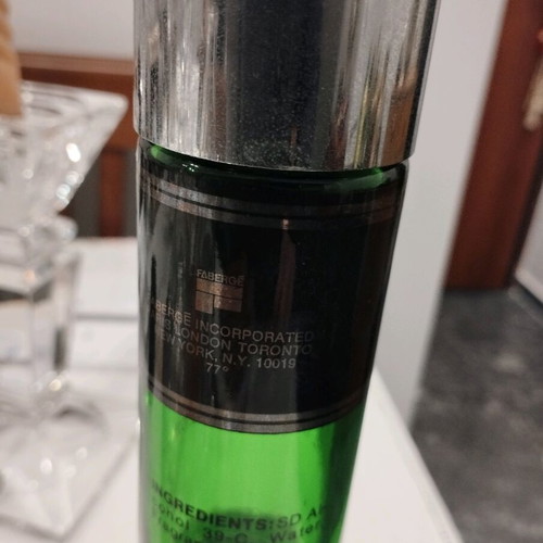Faberge Brut men's lotion spray bottle used, collectible