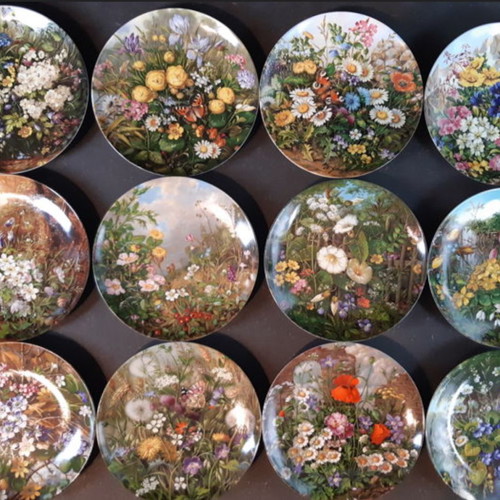 Furstenberg Wild Flowers wall plate new, collectible porcelain