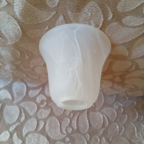 Replacement Glass Lamp Shade Bell Shape alabaster vintage used