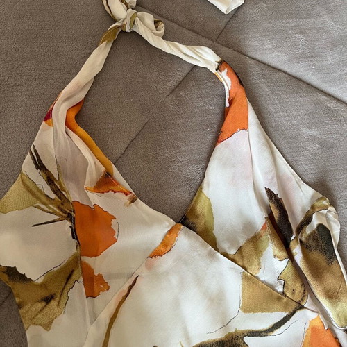 Passager dress new, multicolor with neck tie, size S