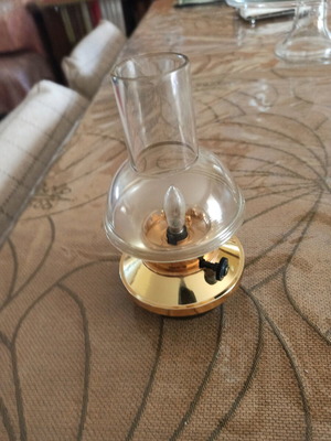 Lamp with batteries used