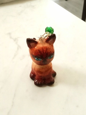 Persian cat hanging bag accessory new, handmade