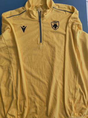 AEK H.C. handball training quarter-zip shirt Macron XXL