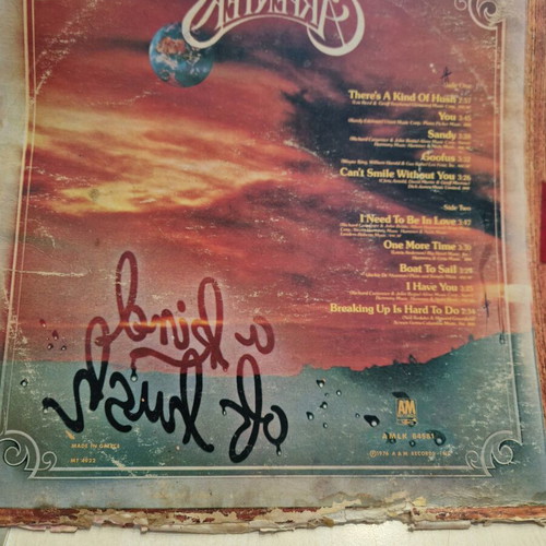 Carpenters A Kind Of Hush LP used, classic 1976 pop album