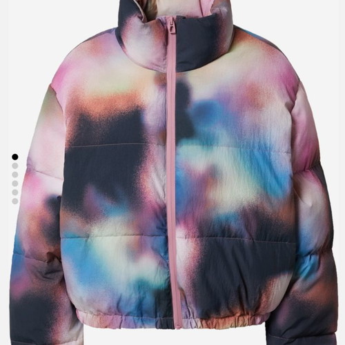 Edited winter quilted jacket size M pink and black