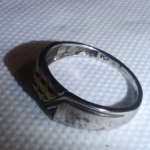 Sterling Silver 925 & 9CT Gold Ring American Swiss new
