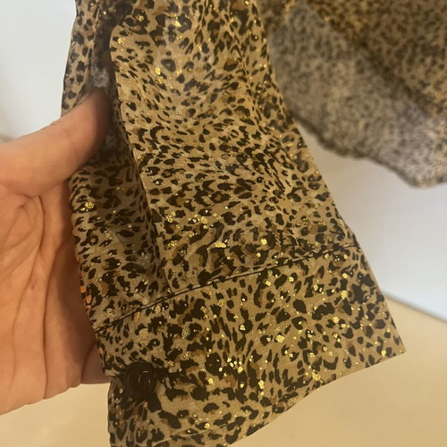 Vero Moda Animal Print Leopard Blouse like new, size S, black and gold