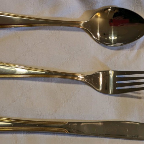 Solingen cutlery set 70 pieces new with gold detail