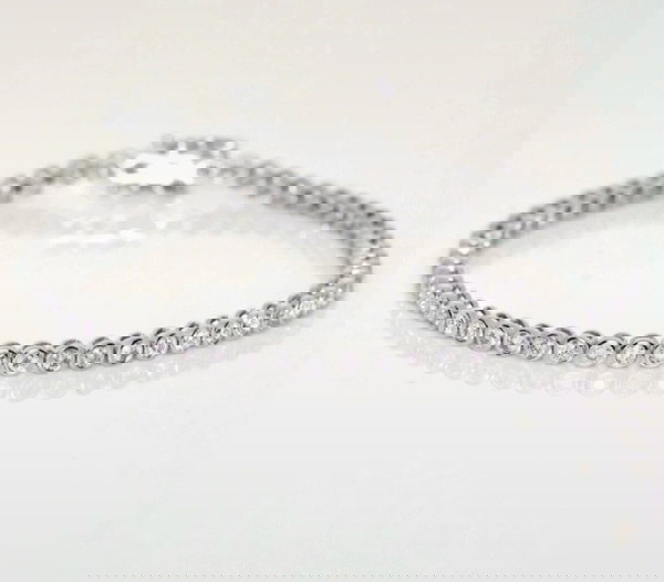 Τραμπακόπουλος, βραχιολι ριβιέρα 18k με μπριγιαν