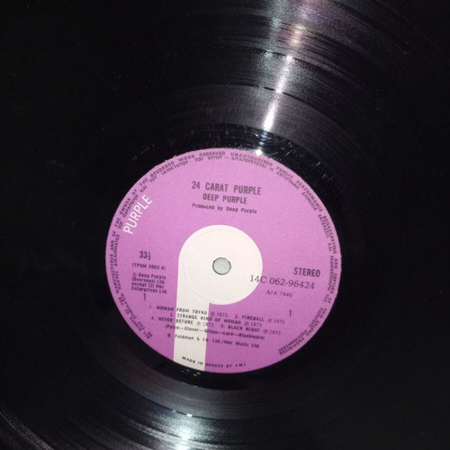 Deep Purple 24 Carat Purple vinyl used, rock