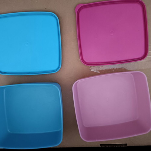 Set of 2 plastic tupper containers for toast like new