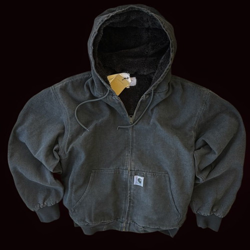 Carhartt J130 Fur Active Hooded Jacket like new, size L, black