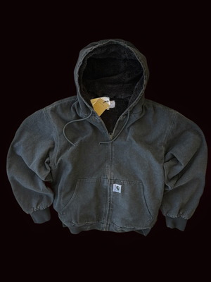 Carhartt J130 Fur Active Hooded Jacket like new, size L, black