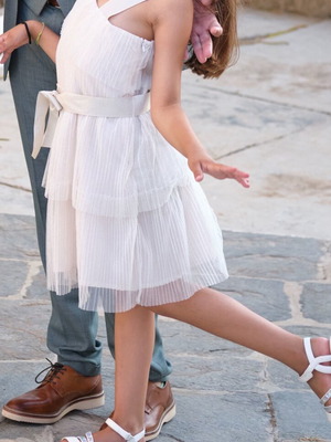 Mayoral dress like new for 10-year-old girl, white