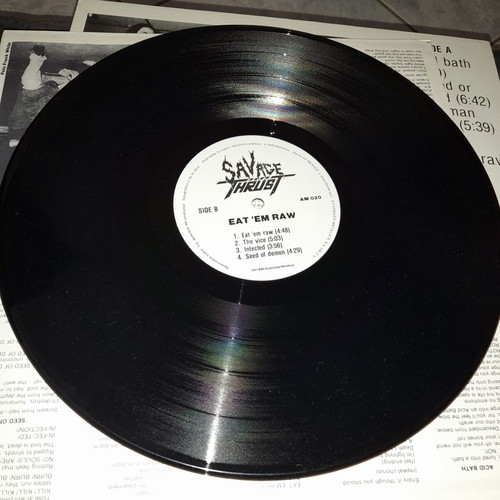 Savage Thrust Eat 'Em Raw LP like new, metal