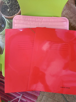 Stationery set like new with folders, notebooks, and dividers